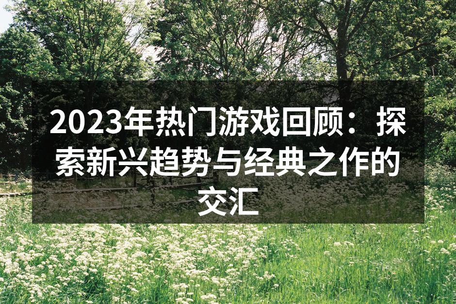 2023年热门游戏回顾：探索新兴趋势与经